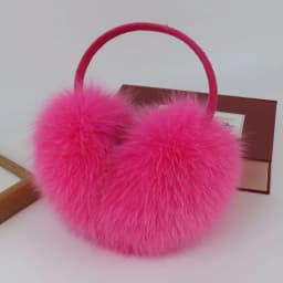 New Winter Real Fox Fur Earmuffs for Women Natural Fox Fur Scarves Dual Use Genuine Warmer Plush EarMuff Outdoor Solid Fur Scarf