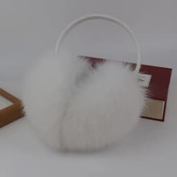 New Winter Real Fox Fur Earmuffs for Women Natural Fox Fur Scarves Dual Use Genuine Warmer Plush EarMuff Outdoor Solid Fur Scarf