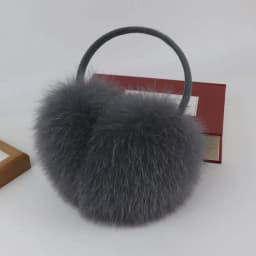 New Winter Real Fox Fur Earmuffs for Women Natural Fox Fur Scarves Dual Use Genuine Warmer Plush EarMuff Outdoor Solid Fur Scarf