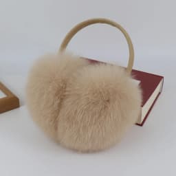 New Winter Real Fox Fur Earmuffs for Women Natural Fox Fur Scarves Dual Use Genuine Warmer Plush EarMuff Outdoor Solid Fur Scarf