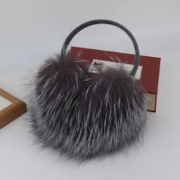 New Winter Real Fox Fur Earmuffs for Women Natural Fox Fur Scarves Dual Use Genuine Warmer Plush EarMuff Outdoor Solid Fur Scarf