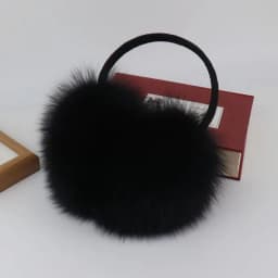 New Winter Real Fox Fur Earmuffs for Women Natural Fox Fur Scarves Dual Use Genuine Warmer Plush EarMuff Outdoor Solid Fur Scarf