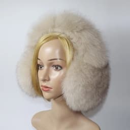 Real Fox Fur Earmuffs For Winter Women Warm Natural Raccoon Fur Earmuffs Girls Ear Warmer Genuine Fur Scarves Plush Ear Muff