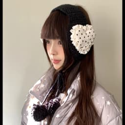 Korean Style Sweet Love Polka Dot Plush Earmuffs For Women Thickened Cold-Proof Ear Cover In Winter