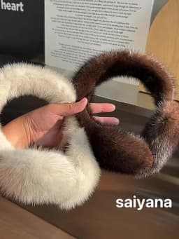 Winter Luxury Women Warm 100% Real Natural Mink Fur Earmuff Outdoor Fashion Mink Fur Earmuffs Girl Winter Ear Protection