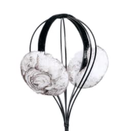 Natural 100% Rex Rabbit Fur Earmuff Women's Autumn and Winter Warm Earmuffs Ear Cover Ear Warmer Ear Muffs Winter Rose Flower