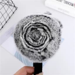 Natural 100% Rex Rabbit Fur Earmuff Women's Autumn and Winter Warm Earmuffs Ear Cover Ear Warmer Ear Muffs Winter Rose Flower