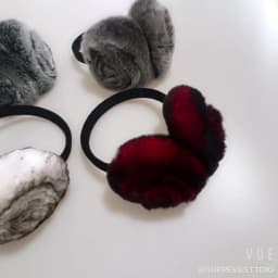 Natural 100% Rex Rabbit Fur Earmuff Women's Autumn and Winter Warm Earmuffs Ear Cover Ear Warmer Ear Muffs Winter Rose Flower
