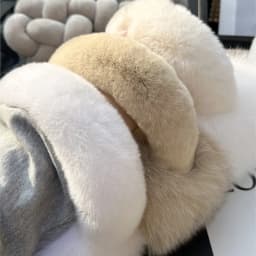 Fox Fur Ear Coverings for Women, Winter Warmth, Fur Ear Protectors, Cute Fur Ear Bags, Girle Fashion Windproof, Cycling Earmuffs