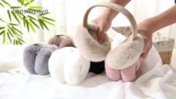 Anjj High Quality Earmuffs Faux Rabbit Fur Hang Ear Cover Warm Winter Ear Muffs Fur Earmuffs Unisex Adult Ear Warmer Fold