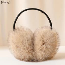 〔Funny〕 Real Fox Fur Earmuffs Women Winter Keep Warm Natural Fur Earmuffs Girls Ear Warmer Fox Fur Plush Ear Muff