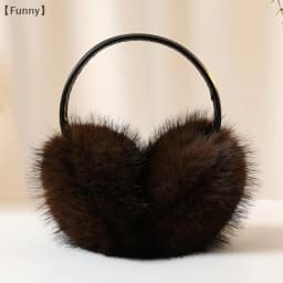 〔Funny〕 Real Fox Fur Earmuffs Women Winter Keep Warm Natural Fur Earmuffs Girls Ear Warmer Fox Fur Plush Ear Muff