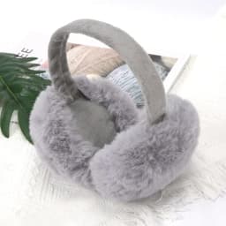 White Cute Girl Soft Earmuffs Women Ear Keep Warmer Plush Solid Color Winter Adjustable Foldable Ear Protection Muffs Earflap