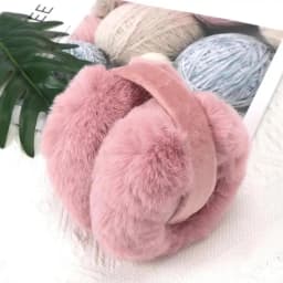 White Cute Girl Soft Earmuffs Women Ear Keep Warmer Plush Solid Color Winter Adjustable Foldable Ear Protection Muffs Earflap
