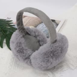 White Cute Girl Soft Earmuffs Women Ear Keep Warmer Plush Solid Color Winter Adjustable Foldable Ear Protection Muffs Earflap