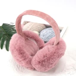 White Cute Girl Soft Earmuffs Women Ear Keep Warmer Plush Solid Color Winter Adjustable Foldable Ear Protection Muffs Earflap