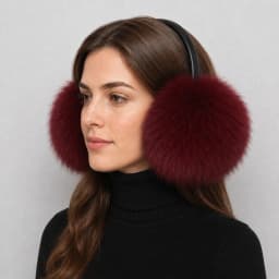 New Winter Real Fox Fur Earmuffs for Women Natural Fox Fur Scarves Dual Use Genuine Warmer Plush EarMuff Outdoor Solid Fur Scarf
