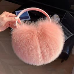 New Winter Real Fox Fur Earmuffs for Women Natural Fox Fur Scarves Dual Use Genuine Warmer Plush EarMuff Outdoor Solid Fur Scarf