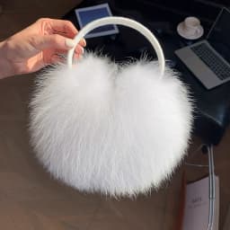 New Winter Real Fox Fur Earmuffs for Women Natural Fox Fur Scarves Dual Use Genuine Warmer Plush EarMuff Outdoor Solid Fur Scarf
