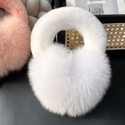 Girls Fox Fur Ear Coverings Scarf for Women, Winter Warmth, Fur Ear Protectors, Cute Fur Ear Bags, Windproof, Cycling Earmuffs