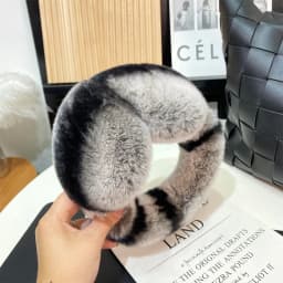 Fashion Natural 100% Rex Rabbit Fur Earmuff Russia Winter Warm Women Real Fur Earmuffs Girl's Earlap