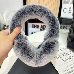 Fashion Natural 100% Rex Rabbit Fur Earmuff Russia Winter Warm Women Real Fur Earmuffs Girl's Earlap