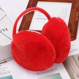 Winter Warm Ear Muffs Women Girls Fluffy Fold Burger Shape Children Headphone Earmuffs Soft Cashmere Solid Cute Warmer Earlap