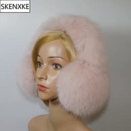 Faux Fox Fur Earmuffs For Winter Women Warm Thick Faux Fur Earmuffs Girls Ear Warmer Faux Fox Fur Scarves Plush Ear Muff