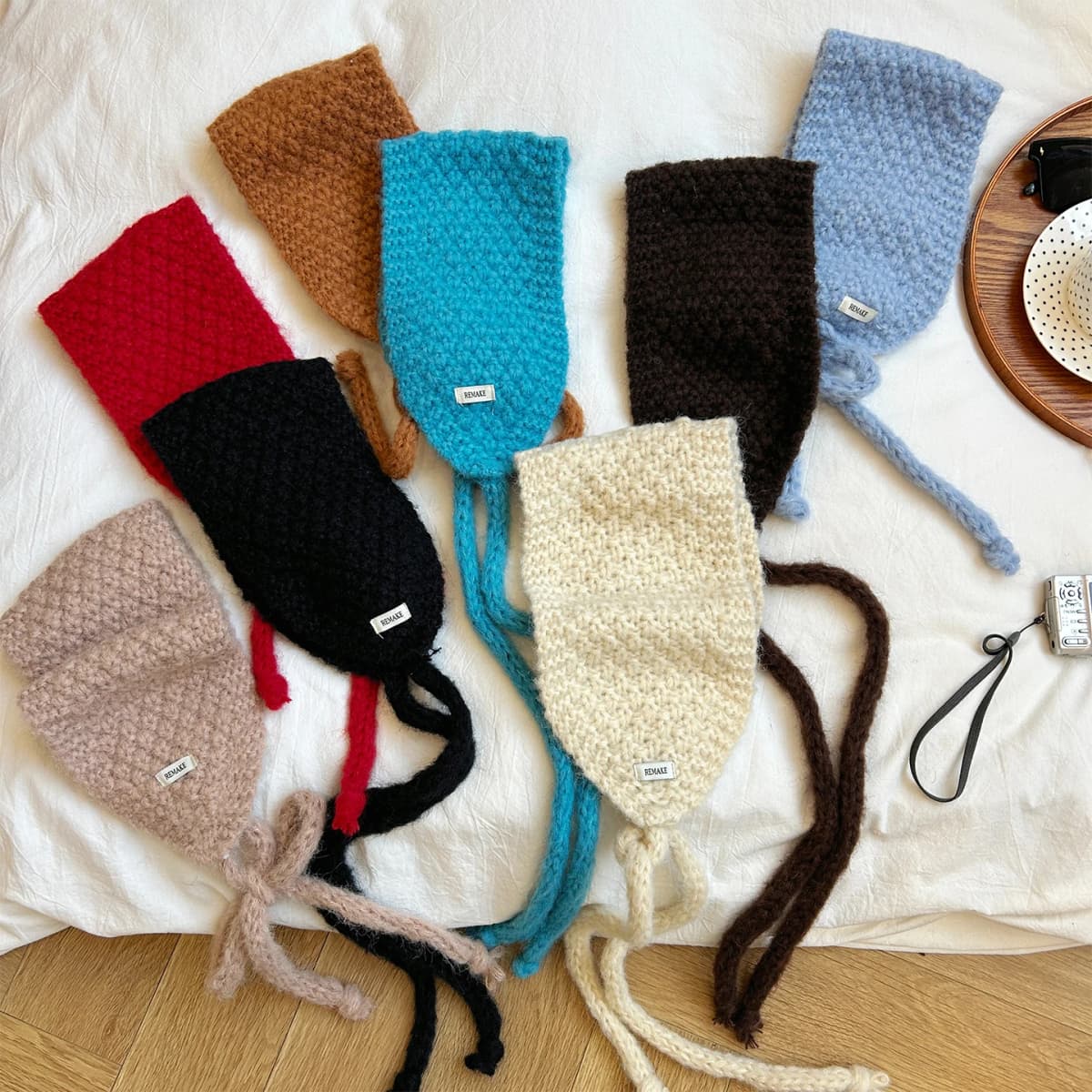 2026 New Korean Style Knitted Wool Ear Muffs Women's Autumn Winter Warm Neck Protection Scarf Ear Warmers Fashionable