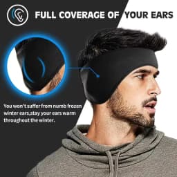 2026 Warm Fleece Earmuffs Headband Soft Windproof Ear Warmer Unisex Outdoor Sports Headbands Ideal for Skiing Running Cycling