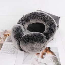Lovely Girls Luxury Fuffy Genuine Rex Rabbit Fur Earmuff Women Winter Warm Soft Real Rex Rabbit Fur Earmuffs Female Fur Earlaps