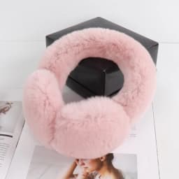 Lovely Girls Luxury Fuffy Genuine Rex Rabbit Fur Earmuff Women Winter Warm Soft Real Rex Rabbit Fur Earmuffs Female Fur Earlaps