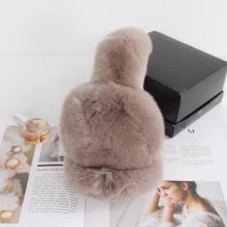Lovely Girls Luxury Fuffy Genuine Rex Rabbit Fur Earmuff Women Winter Warm Soft Real Rex Rabbit Fur Earmuffs Female Fur Earlaps