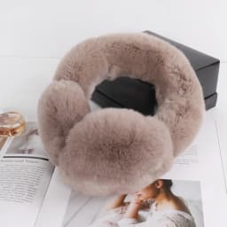Lovely Girls Luxury Fuffy Genuine Rex Rabbit Fur Earmuff Women Winter Warm Soft Real Rex Rabbit Fur Earmuffs Female Fur Earlaps