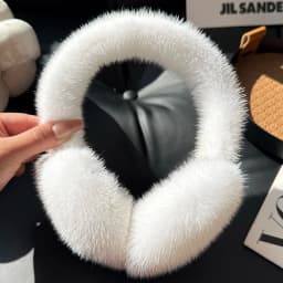 Winter Outdoor Hot Sale Mink Fur Earmuffs Luxury Women Keep Warm 100% Real Natural Mink Fur Earmuff Girl Winter Ear Protection