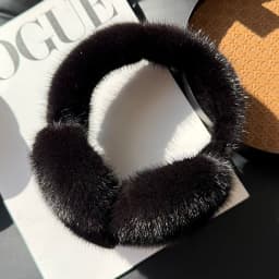 Winter Outdoor Hot Sale Mink Fur Earmuffs Luxury Women Keep Warm 100% Real Natural Mink Fur Earmuff Girl Winter Ear Protection