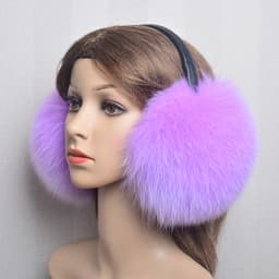 New Luxury Women Winter Warm Real Fox Fur Earmuffs Fashion Lady 100% Natural Fox Fur Ear Muffs Thermal Girl Real Fox Fur Earmuff