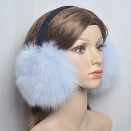 New Luxury Women Winter Warm Real Fox Fur Earmuffs Fashion Lady 100% Natural Fox Fur Ear Muffs Thermal Girl Real Fox Fur Earmuff