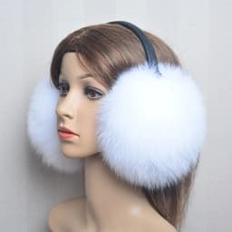 New Luxury Women Winter Warm Real Fox Fur Earmuffs Fashion Lady 100% Natural Fox Fur Ear Muffs Thermal Girl Real Fox Fur Earmuff