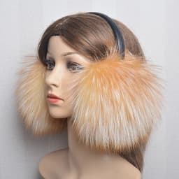 New Luxury Women Winter Warm Real Fox Fur Earmuffs Fashion Lady 100% Natural Fox Fur Ear Muffs Thermal Girl Real Fox Fur Earmuff