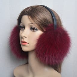 New Luxury Women Winter Warm Real Fox Fur Earmuffs Fashion Lady 100% Natural Fox Fur Ear Muffs Thermal Girl Real Fox Fur Earmuff