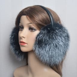 New Luxury Women Winter Warm Real Fox Fur Earmuffs Fashion Lady 100% Natural Fox Fur Ear Muffs Thermal Girl Real Fox Fur Earmuff