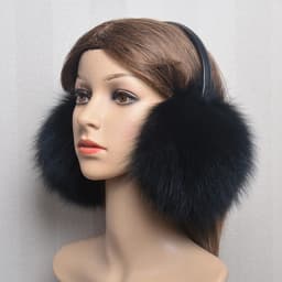 New Luxury Women Winter Warm Real Fox Fur Earmuffs Fashion Lady 100% Natural Fox Fur Ear Muffs Thermal Girl Real Fox Fur Earmuff