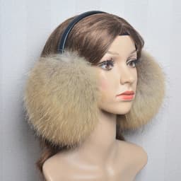 New Luxury Women Winter Warm Real Fox Fur Earmuffs Fashion Lady 100% Natural Fox Fur Ear Muffs Thermal Girl Real Fox Fur Earmuff