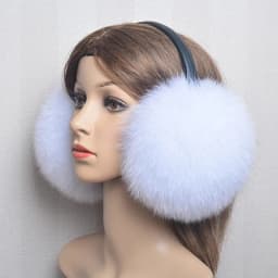 New Luxury Women Winter Warm Real Fox Fur Earmuffs Fashion Lady 100% Natural Fox Fur Ear Muffs Thermal Girl Real Fox Fur Earmuff