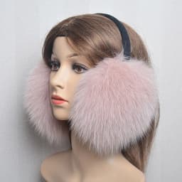 New Luxury Women Winter Warm Real Fox Fur Earmuffs Fashion Lady 100% Natural Fox Fur Ear Muffs Thermal Girl Real Fox Fur Earmuff
