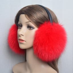 New Luxury Women Winter Warm Real Fox Fur Earmuffs Fashion Lady 100% Natural Fox Fur Ear Muffs Thermal Girl Real Fox Fur Earmuff