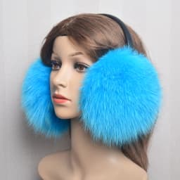 New Luxury Women Winter Warm Real Fox Fur Earmuffs Fashion Lady 100% Natural Fox Fur Ear Muffs Thermal Girl Real Fox Fur Earmuff