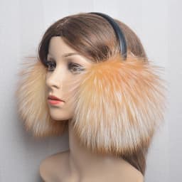 New Luxury Women Winter Warm Real Fox Fur Earmuffs Fashion Lady 100% Natural Fox Fur Ear Muffs Thermal Girl Real Fox Fur Earmuff
