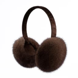 BOONJOVIA Unisex Real Mink Fur Earmuffs With Velvet Band Mens Womens Foldable Ear Warmer-Luxury Winter